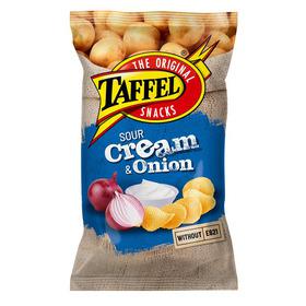 Bulvių traškučiai TAFFEL S.CREAM & ONION CHIPS, 180 g