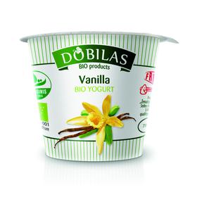 Ekologiškas jogurtas DOBILAS su vanile, 125 g