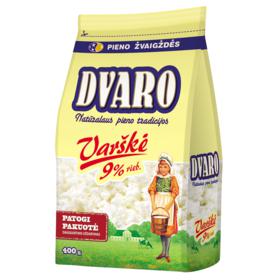 DVARO varškė, 9 % rieb., 400 g