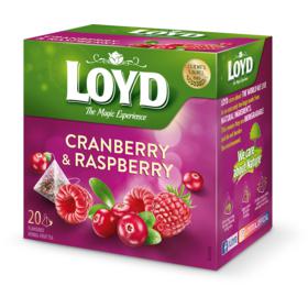 Vaisinė arbata LOYD spanguolių – aviečių sk., 20 vnt., 40 g