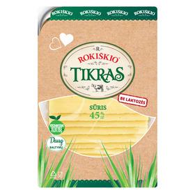Fermentinis ROKIŠKIO TIKRAS sūris riekelėmis, 45 % rieb. s. m., 150 g