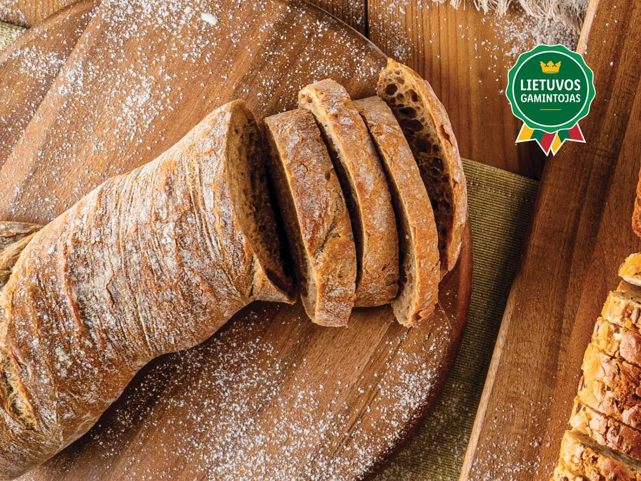 Prekė: Itališko stiliaus tamsi duona „Ciabatta“
