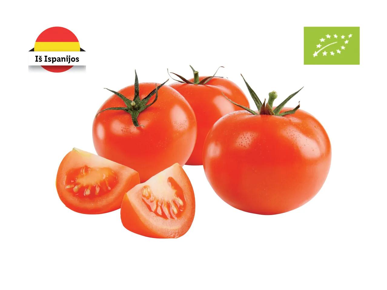 Ekologiški pomidorai su šakelėmis