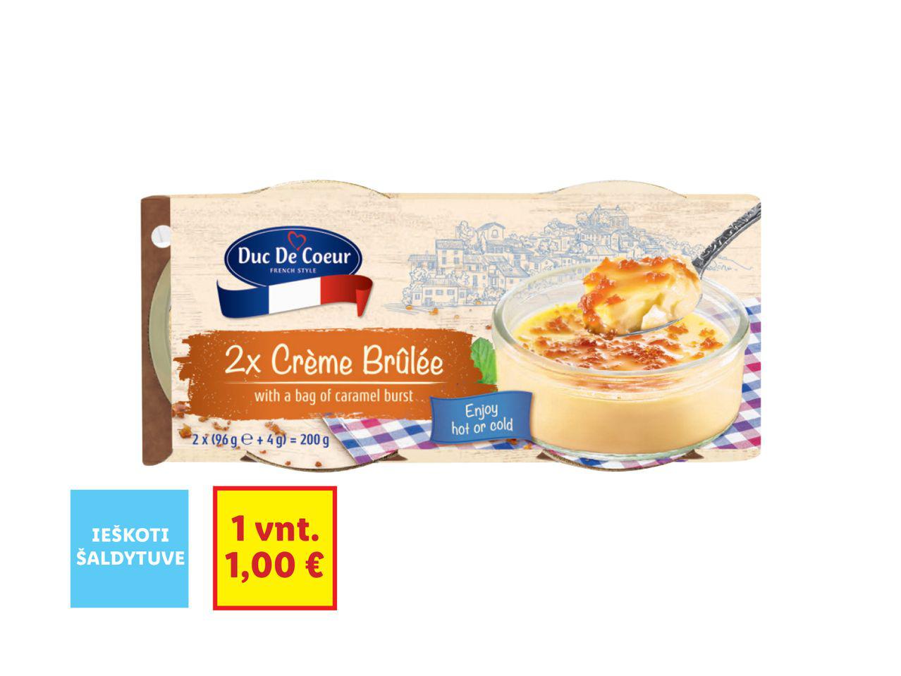 Pieno desertas „Crème Brûlée“