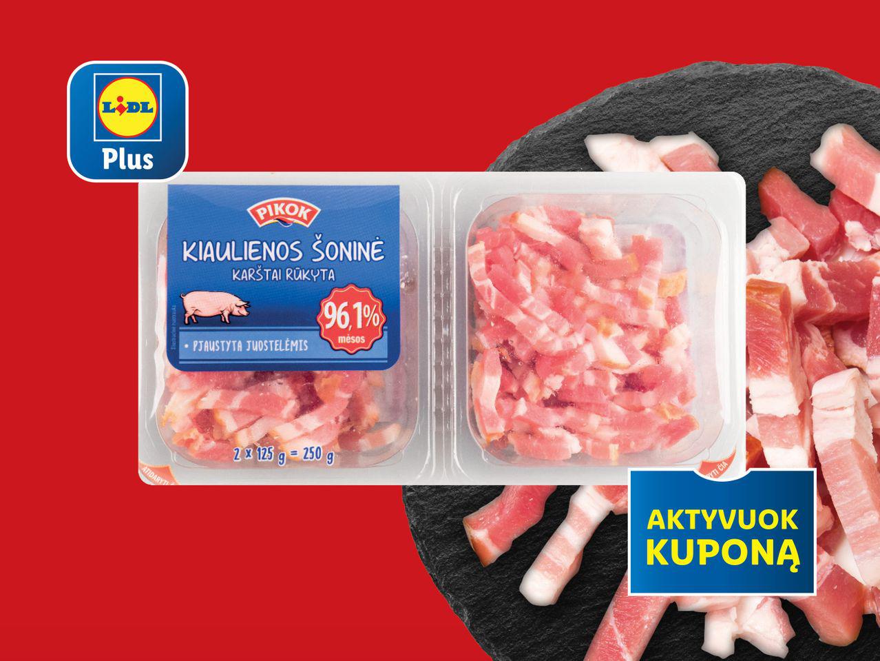 Prekė: Šviežia juostelėmis pjaustyta kiaulienos šoninė