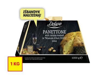 „Panettone“ su razinomis ir putojančiu vynu „Moscato“