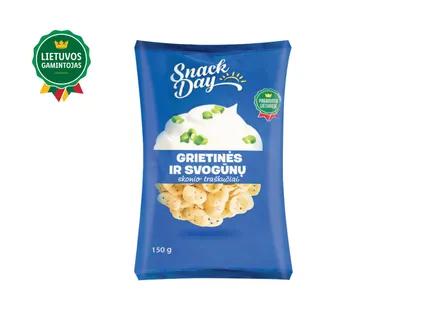 Grietinės ir svogūnų skonio traškučiai