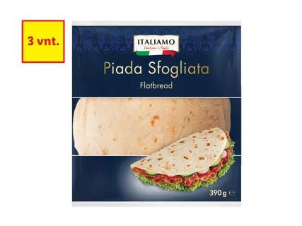 Itališko stiliaus paplotėliai „Piada Sfogliata“