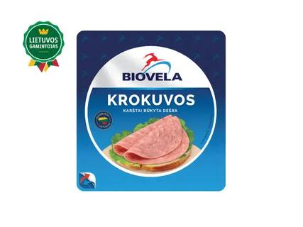 BIOVELA „Krokuvos“ karštai rūkyta pjaustyta dešra