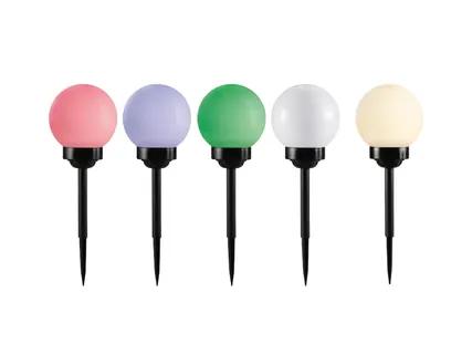 LIVARNO home Apvalūs LED žibintai su saulės baterija