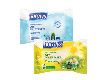 Floralys Drėgnas tualetinis popierius