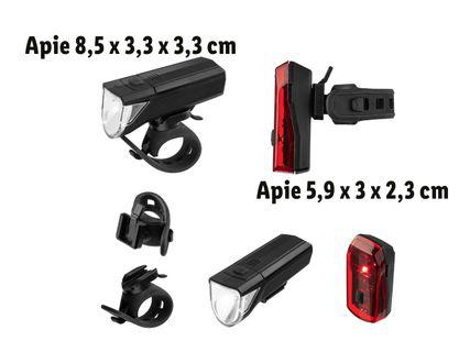 Crivit LED dviračio žibintų rinkinys