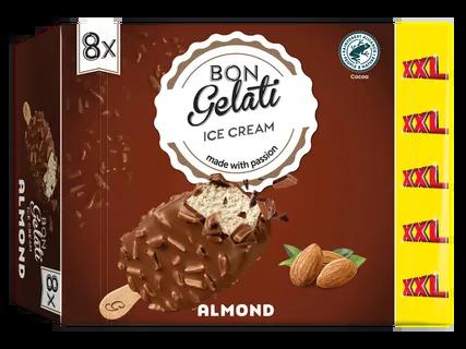 Bon Gelati Vaniliniai ledai su migdolais ant pagaliuko XXL