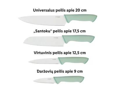 SILVERCREST® Nerudijančio plieno peilių rinkinys
