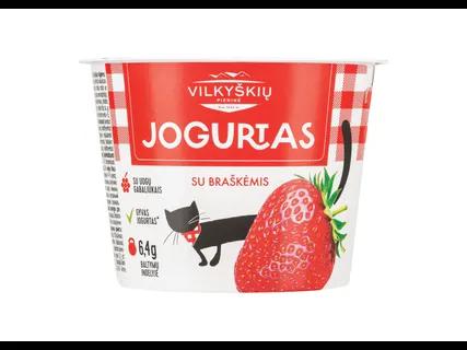 Vilvi Vilkyškių jogurtas su braškėmis