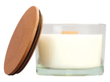 LIVARNO home Kvepianti žvakė stiklinėje su medine dagtimi