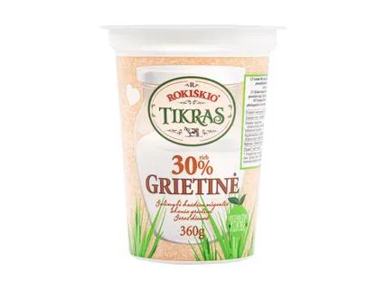 Rokiškio Tikras Grietinė, 30 % riebumo