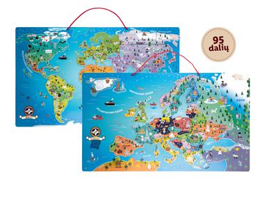 Prekė: Magnetinis Europos arba pasaulio žemėlapis