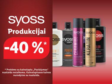 „SYOSS“ Produkcijai -40%* 