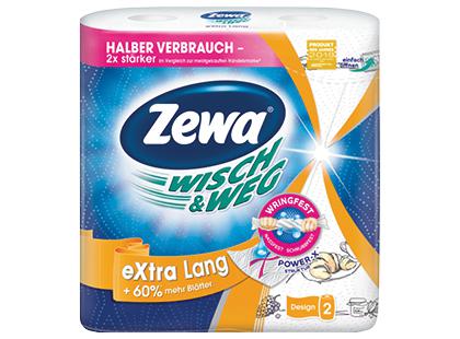 Popieriniai rankšluosčiai ZEWA WISCH & WEG, 2 sluoksnių, 1 pak. (2 rit.)