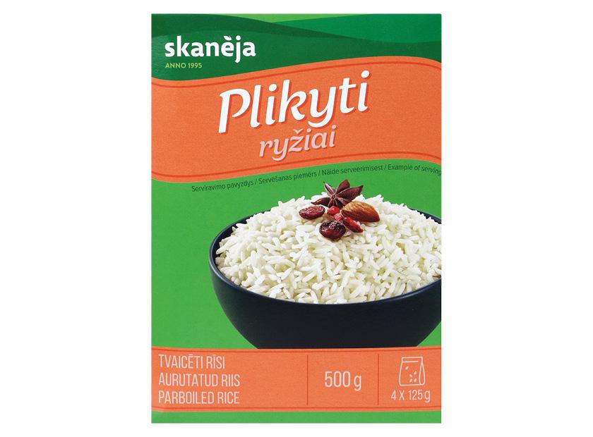 Plikyti ryžiai SKANĖJA, 1 dėž. (4 pak. × 125 g)