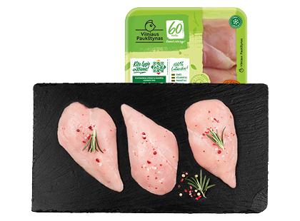 Prekė: Šviežia broilerių filė kepsniams VILNIAUS PAUKŠTYNAS*, 400 g