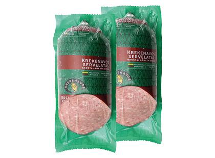 Karštai rūkytas KREKENAVOS servelatas vakuume, a. r., 2 pak. x 400 g