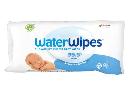 Drėgnosios kūdikių servetėlės WATERWIPES*, 1 pak. (60 vnt.)