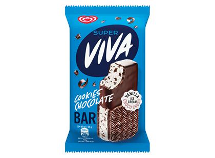 Valgomieji ledai SUPER VIVA su šokoladiniais sausainiais*, 59 g