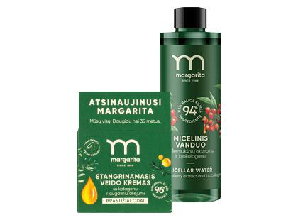 Kremas; micelinis vanduo MARGARITA*, 2 rūšių, 50–200 ml