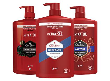 Vyriškas dušo gelis OLD SPICE EXTRA-XL*, 3 rūšių, 1 l