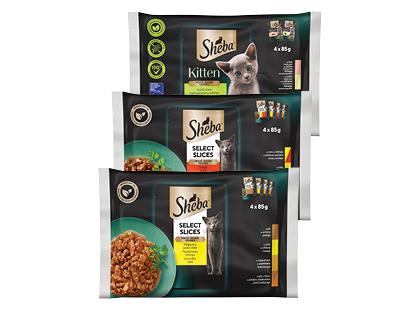 Konservuotas kačių ėdalas SHEBA*, 3 rūšių, 1 pak. (4 vnt. x 85 g)
