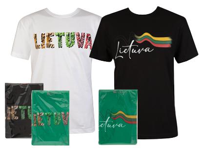 Marškinėliai LIETUVA*, 2 rūšių, S–XXL dydžiai, 1 vnt.