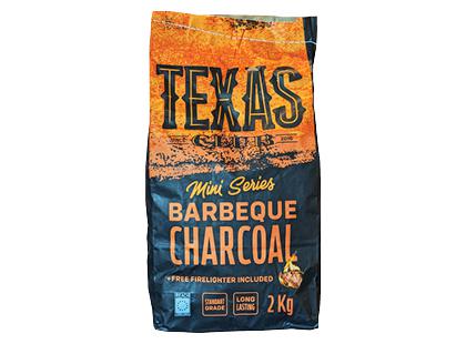 Medžio anglis su įdegtuku TEXAS CLUB*, 1 pak. (2 kg)