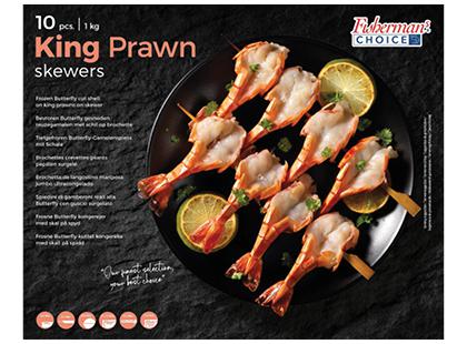Šaldytos nevirtos didžiosios tigrinės krevetės FISHERMAN’S CHOICE, 800 g