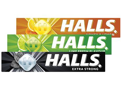 Ledinukai HALLS*, 3 rūšių, 34 g