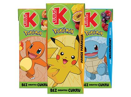 Vaisių sulčių gėrimas KUBUŠ POKEMON*, 4 rūšių, 3 pak. × 200 ml