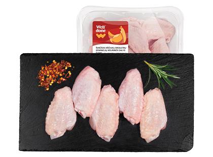 Šviežios viščiukų broilerių sparnelių vidurinės dalys WELL DONE, 500 g