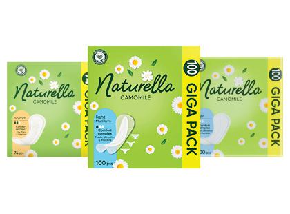 Higieniniai įklotai NATURELLA*, 3 rūšių, 1 dėž. (100; 74 vnt.)