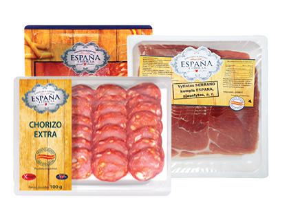 Prekė: AKROPOLIUOSE! Gamintojo ESPANA pjaustytiems mėsos gaminiams
