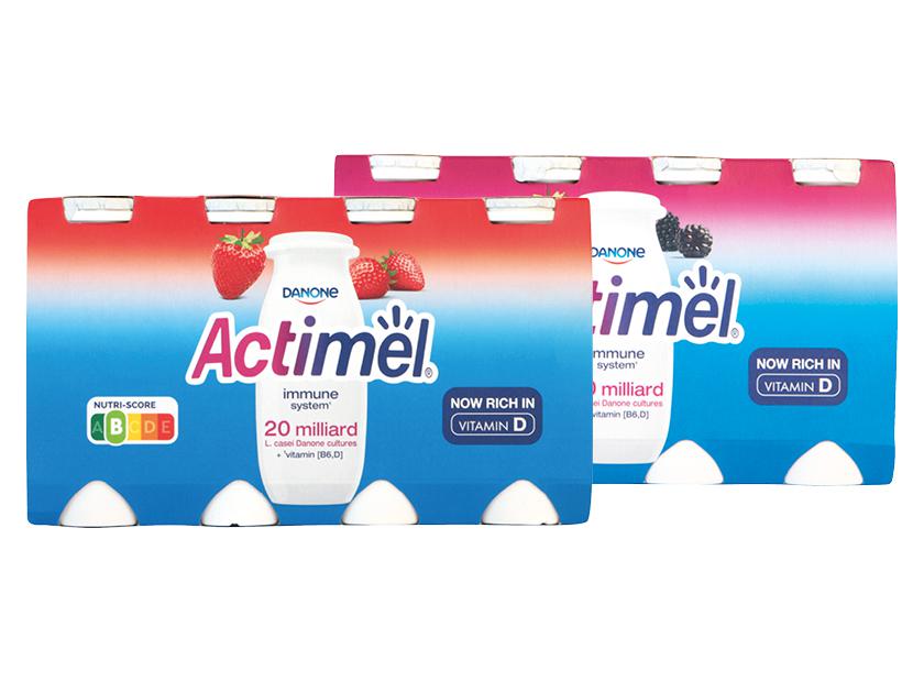 Fermentuotas jogurto gėrimas ACTIMEL, 2 rūšių, 1,5 % rieb., 1 pak. (8 but. x 100 g)