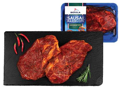 Sausai mar. MEKSIKIETIŠKI kiaulienos sprandinės kepsneliai BIOVELA*, 400 g