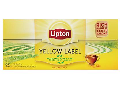 Juodoji arbata LIPTON YELLOW LABEL TEA, 1 dėž. (25 pak.)
