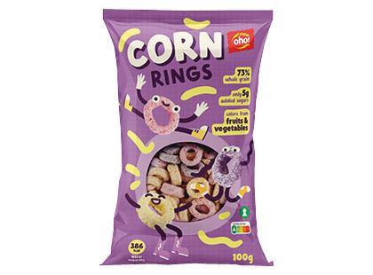 Kukurūzų užkandis OHO! CORN RINGS*, 100 g