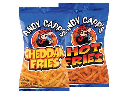 Traškučiai ANDY CAPP’S*, 2 rūšių, 85 g