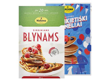 Miltų mišinys blynams MALSENA*, 2 rūšių, 300–400 g
