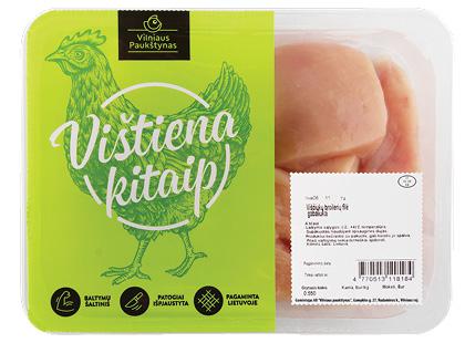 Prekė: Švieži viščiukų broilerių filė gabaliukai VIŠTIENA KITAIP, 550 g
