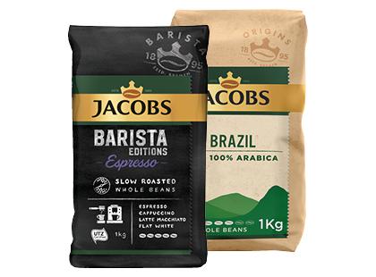 Kavos pupelės JACOBS, 2 rūšių, 1 kg