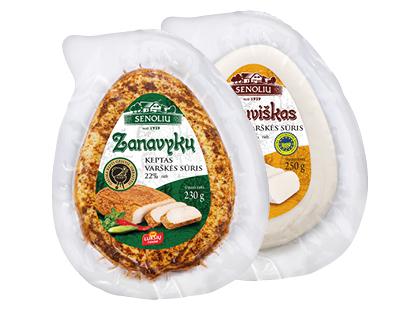 SENOLIŲ ZANAVYKŲ; LIETUVIŠKAS varškės sūris, 2 rūšių, 22 % rieb. s. m., 230–250 g