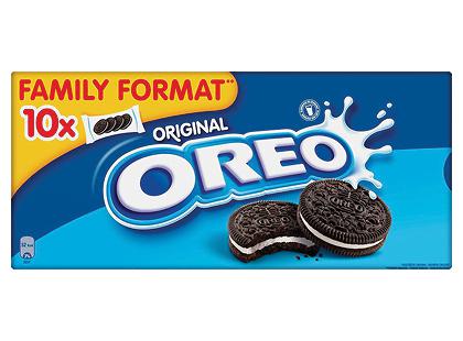 Kakaviniai sausainiai OREO su vanilės skonio įdaru*, 440 g, 1 dėž. (10 pak.)